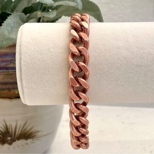 Solid Copper Cuban link bracelet